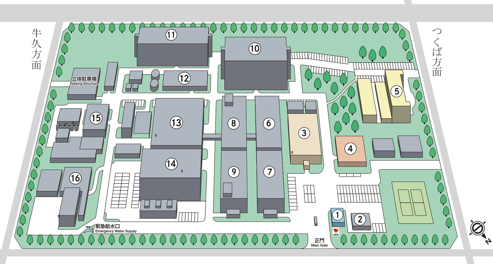 Map of facilities